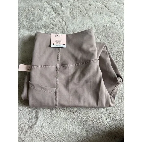 NWT Victoria's Secret Sport Essential 7/8 Leggings Taupe Stone Size L - Picture 7 of 7